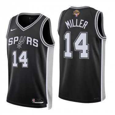 San Antonio Spurs #14 Emanuel Miller Black Jersey-