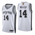 San Antonio Spurs #14 Emanuel Miller White Jersey-