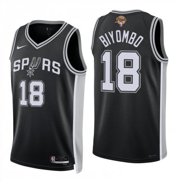 San Antonio Spurs #18 Bismack Biyombo Black Jersey-