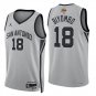 San Antonio Spurs #18 Bismack Biyombo Gray Jersey-