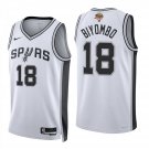 San Antonio Spurs #18 Bismack Biyombo White Jersey-