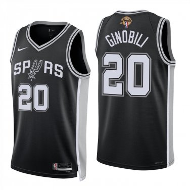 San Antonio Spurs #20 Manu Ginobili Black Jersey-