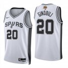 San Antonio Spurs #20 Manu Ginobili White Jersey-