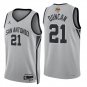 San Antonio Spurs #21 Tim Duncan Gray Jersey-