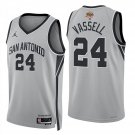 San Antonio Spurs #24 Devin Vassell Gray Jersey-