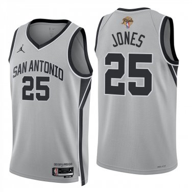 San Antonio Spurs #25 David Jones Gray Jersey-