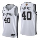 San Antonio Spurs #40 Harrison Barnes White Jersey-