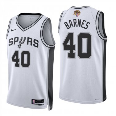 San Antonio Spurs #40 Harrison Barnes White Jersey-