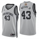 San Antonio Spurs #43 Lindy Waters III Gray Jersey- San Antonio Spurs #43 Lindy Waters III Gray Jersey-