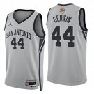 San Antonio Spurs #44 George Gervin Gray Jersey-