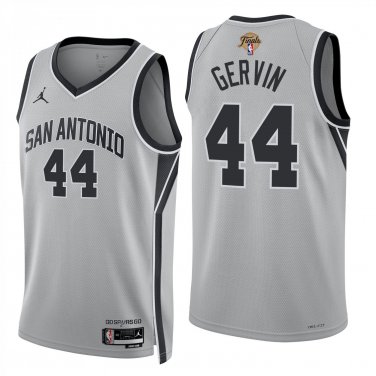 San Antonio Spurs #44 George Gervin Gray Jersey-