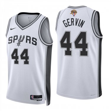 San Antonio Spurs #44 George Gervin White Jersey-