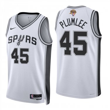 San Antonio Spurs #45 Mason Plumlee White Jersey-