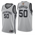 San Antonio Spurs #50 David Robinson Gray Jersey-