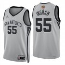 San Antonio Spurs #55 Harrison Ingram Gray Jersey-