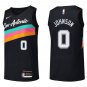 Spurs #0 Keldon Johnson Black Rainbow Swingman Jersey