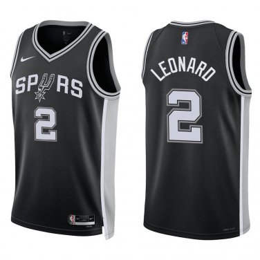 Spurs #2 Kawhi Leonard Black Swingman Jersey