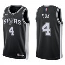 Spurs #4 De'Aaron Fox Black Swingman Jersey