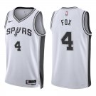 Spurs #4 De'Aaron Fox White Swingman Jersey