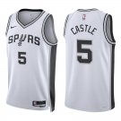Spurs #5 Stephon Castle White Swingman Jersey