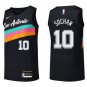Spurs #10 Jeremy Sochan Black Rainbow Swingman Jersey