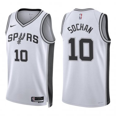 Spurs #10 Jeremy Sochan White Swingman Jersey