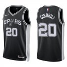 Spurs #20 Manu Ginobili Black Swingman Jersey
