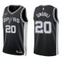 Spurs #20 Manu Ginobili Black Swingman Jersey