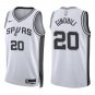 Spurs #20 Manu Ginobili White Swingman Jersey