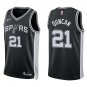 Spurs #21 Tim Duncan Black Swingman Jersey