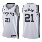 Spurs #21 Tim Duncan White Swingman Jersey