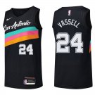 Spurs #24 Devin Vassell Black Rainbow Swingman Jersey