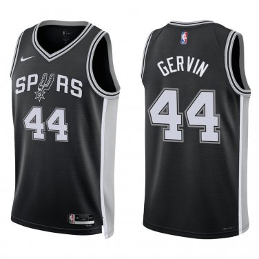 Spurs #44 George Gervin Black Swingman Jersey