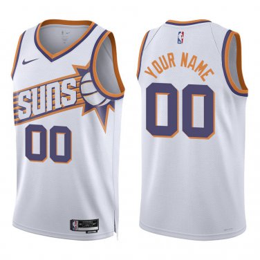 Suns #00 Custom Name And Number White New Swingman Jersey
