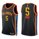 Thunder #5 Luguentz Dort Navy City Swingman Jersey