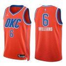 Thunder #6 Jaylin Williams Orange Swingman Jersey