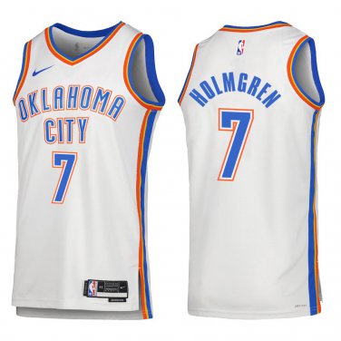 Thunder #7 Chet Holmgren White Swingman Jersey