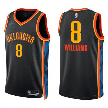 Thunder #8 Jalen Williams Navy City Swingman Jersey