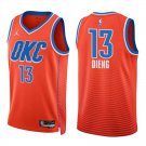 Thunder #13 Ousmane Dieng Orange Swingman Jersey Thunder #13 Ousmane Dieng Orange Swingman Jersey