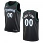 Timberwolves #00 Custom Name And Number Black Throwback Swingman Jersey