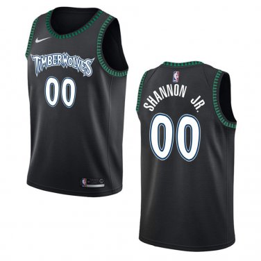 Timberwolves #00 Terrence Shannon Jr. Black Throwback Swingman Jersey