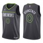 Timberwolves #0 Donte DiVincenzo Black Statement Swingman Jersey