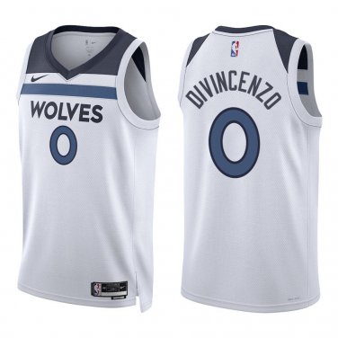 Timberwolves #0 Donte DiVincenzo White Swingman Jersey