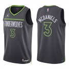 Timberwolves #3 Jaden McDaniels Black Statement Swingman Jersey