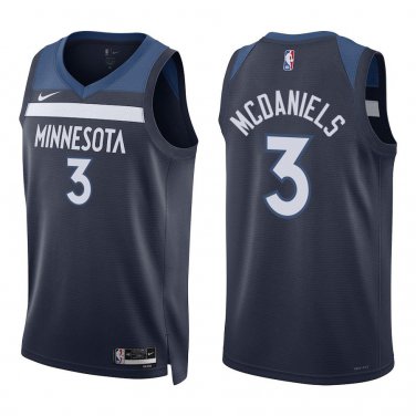 Timberwolves #3 Jaden McDaniels Navy Swingman Jersey