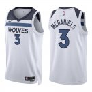 Timberwolves #3 Jaden McDaniels White Swingman Jersey