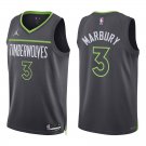 Timberwolves #3 Stephon Marbury Black Statement Swingman Jersey