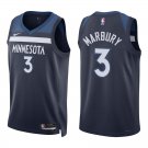Timberwolves #3 Stephon Marbury Navy Swingman Jersey