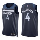 Timberwolves #4 Rob Dillingham Navy Swingman Jersey