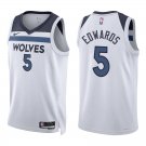 Timberwolves #5 Anthony Edwards White Swingman Jersey